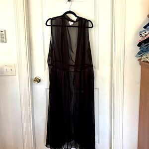 Classic Black Sheer overlay for beach or casual layered look